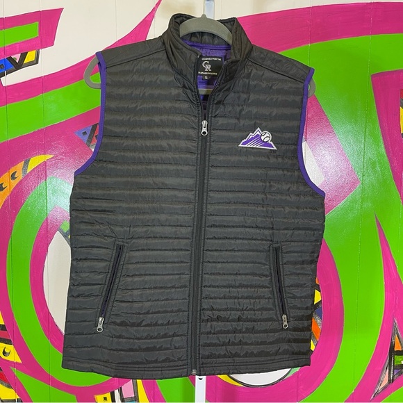 Colorado Rockies Jackets & Blazers - Colorado Rockies Vest. Size Small. In new condition! King Soopers logo on back